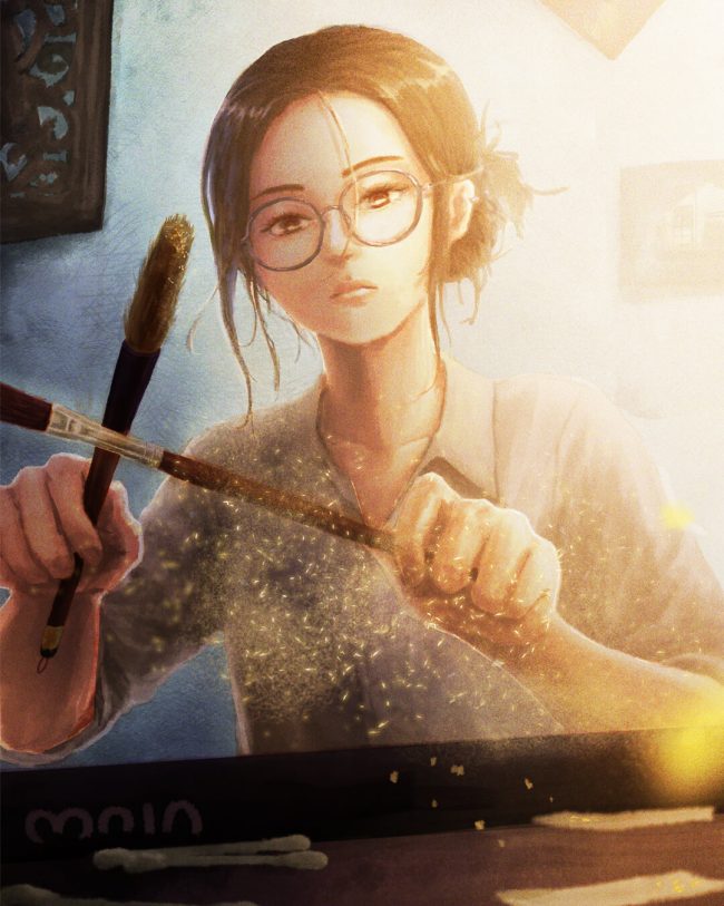 情境插畫 台灣文化 傳統技藝 擂金畫體驗