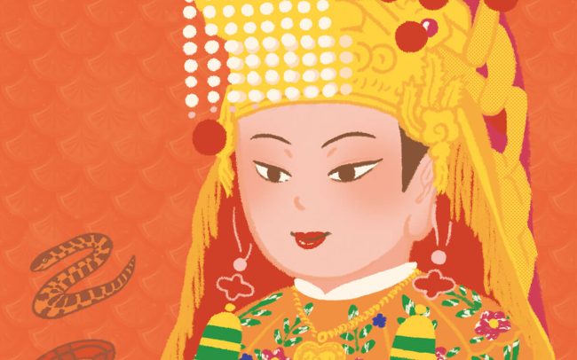 媽祖插畫 2025 乙巳蛇年 白沙屯媽祖進香