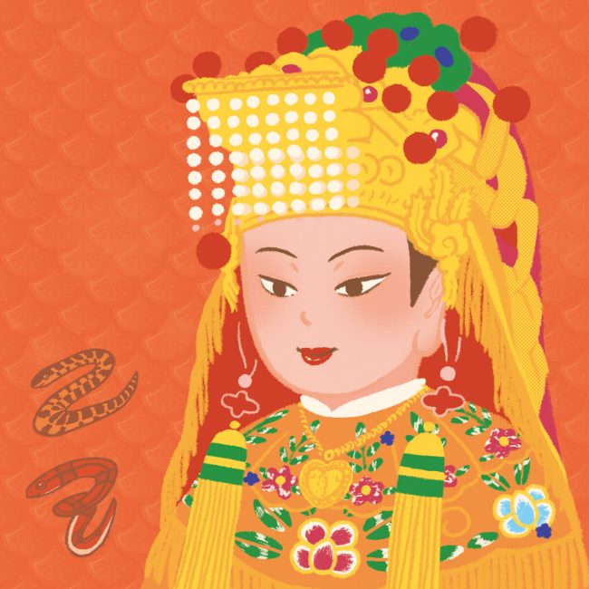 媽祖插畫 2025 乙巳蛇年 白沙屯媽祖進香