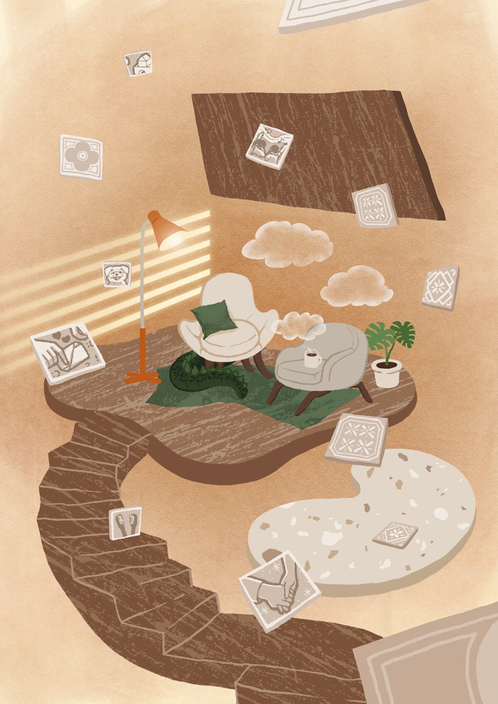 嶼地 室內設計 印象插畫